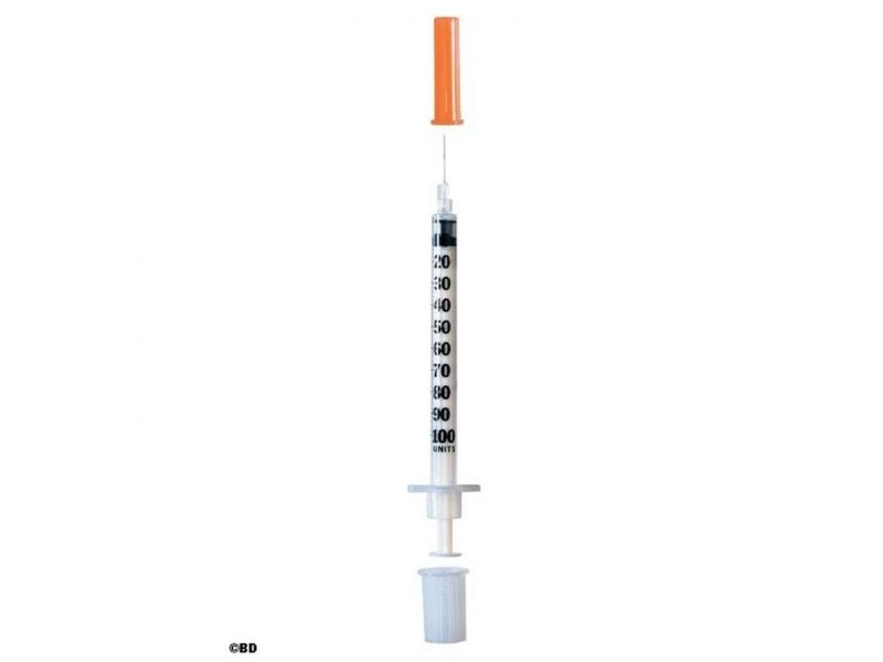 BD MEDICAL Seringue à insuline BD Microfine 1ml + aiguille 0.33x12.7mm U100