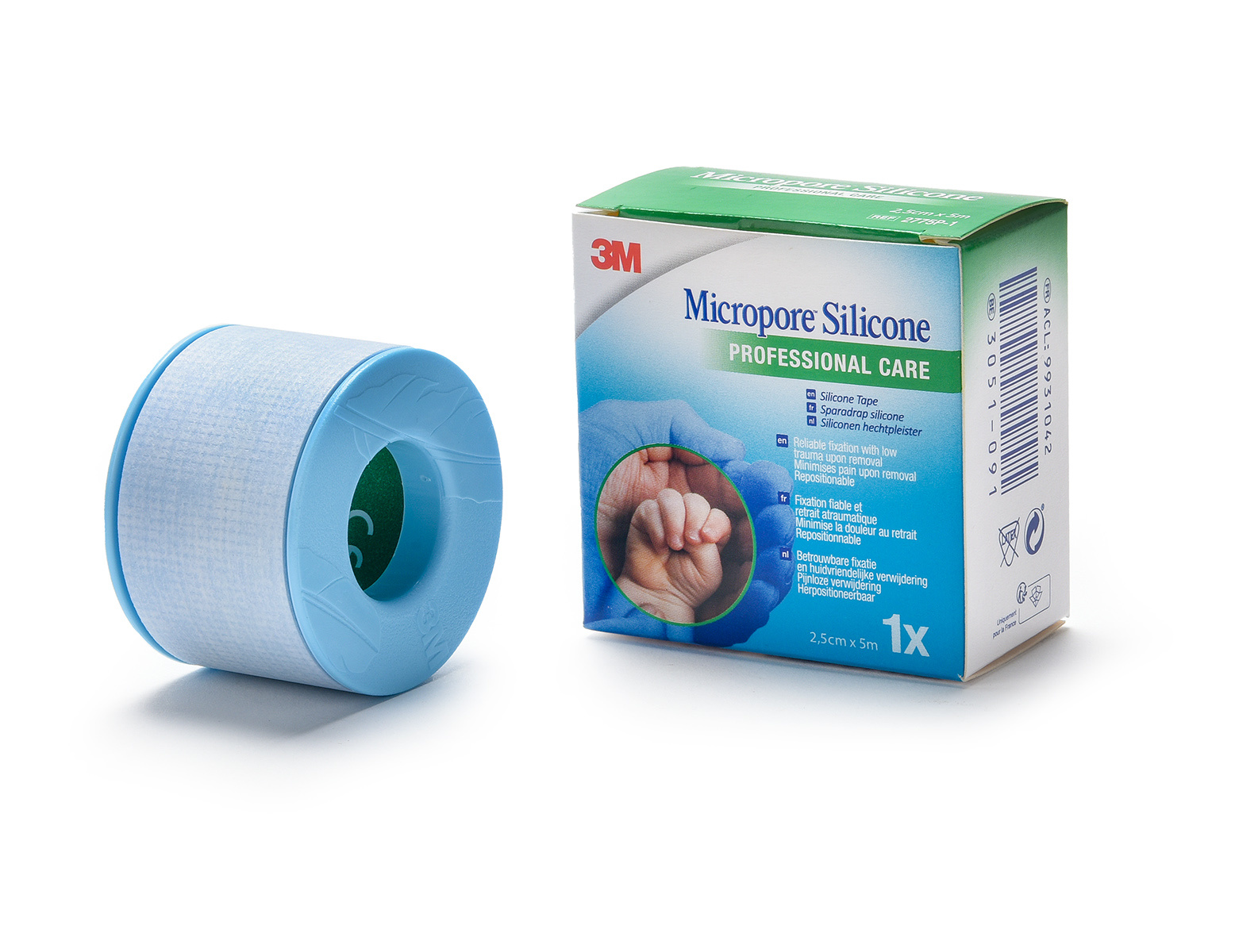3M 3M Micropore Silicone 5cm x 5cm (pàr piéce)
