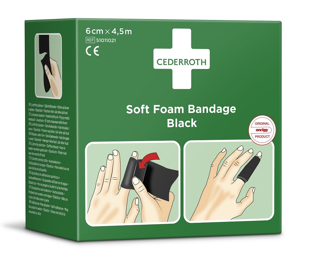 Cederroth Soft foam bandage noir