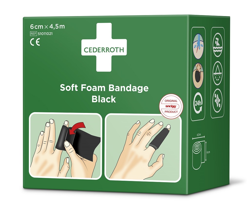 Cederroth Soft foam bandage noir