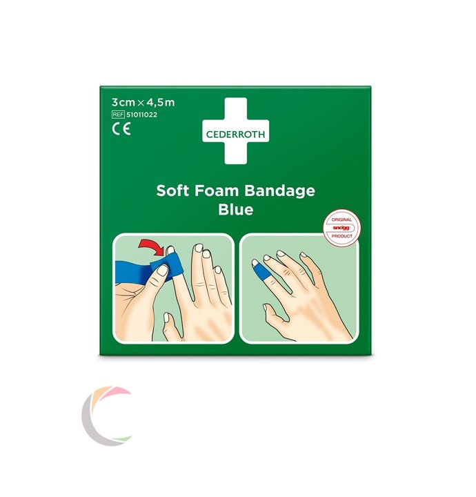 Cederroth Soft foam bandage blauw