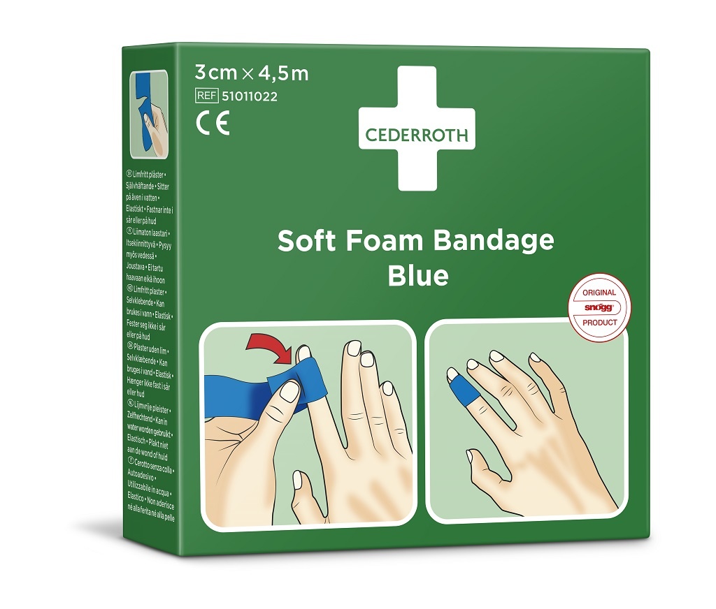 Cederroth Soft foam bandage blauw