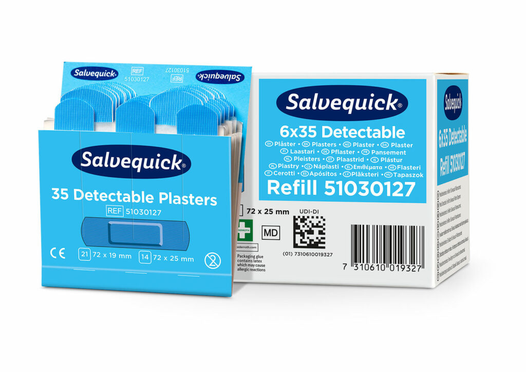 Salvequick Detecteerbare pleister blauw