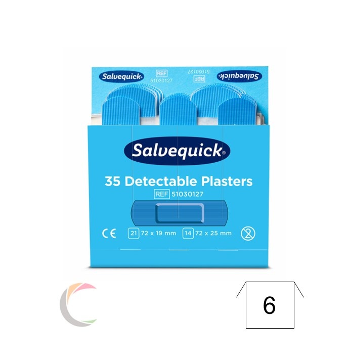 Salvequick Detecteerbare pleister blauw