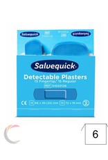 Salvequick Detecteerbare pleister blauw vingertop - per 30stuks