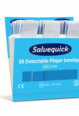 Salvequick Blauw detecteerbare pleister lang - per pak van 39stuks - Horeca