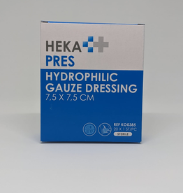 Heka Heka Pres compresse de gaz 7,5cm x 7,5cm - par boîte de 20pcs