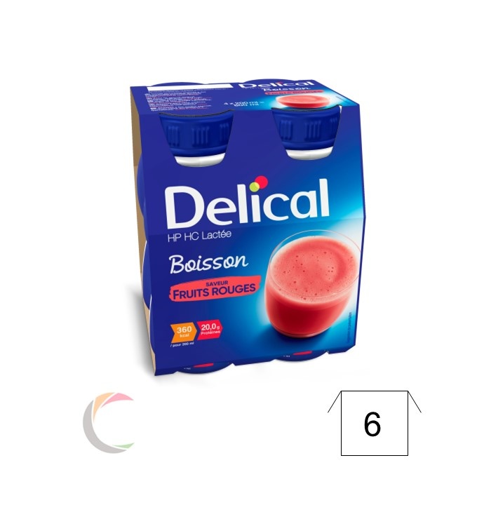 Delical Delical HP HC Drank - Rode vruchten - pak van 4st