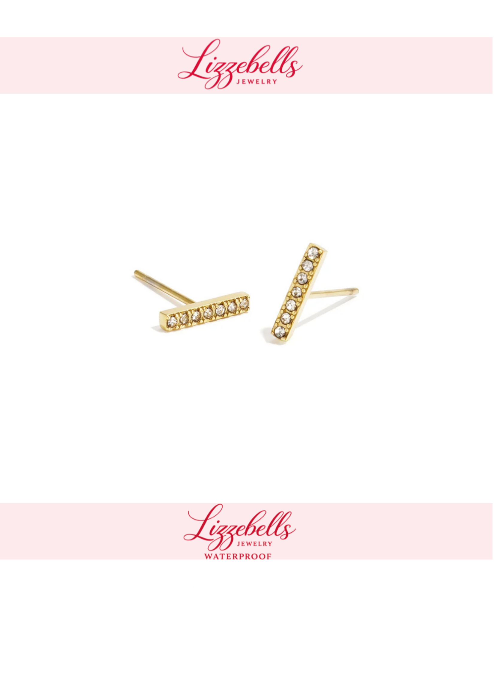 Diamond Bar stud Earrings