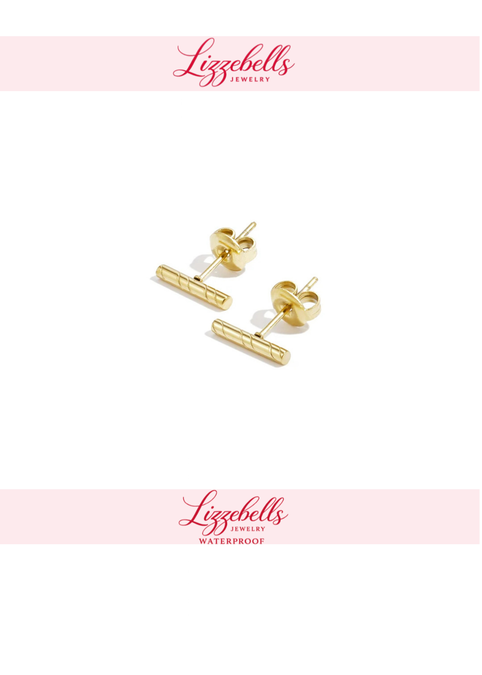 Striped Bar stud Earrings