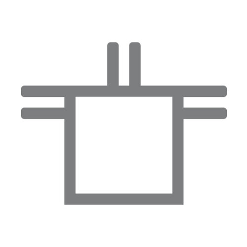 20 x 20 x 1,5 mm - 3 Flens 3mm + 3mm (midden/boven) 