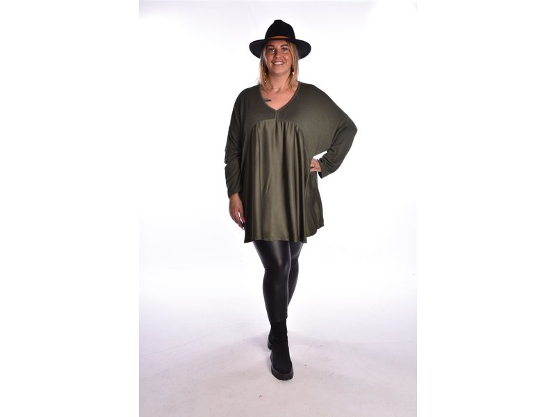 Top/Tuniek Comfy and Shine - Legergroen