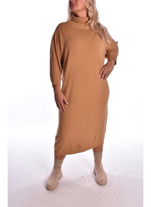 Overknee Knitted Dress - Camel