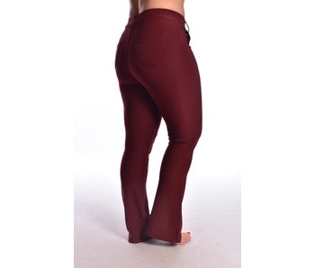 Broek Classy & Comfy Flared (HY375)  - Bordeaux