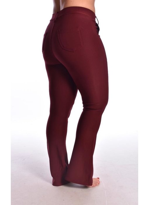 Broek Classy & Comfy Flared (HY375)  - Bordeaux