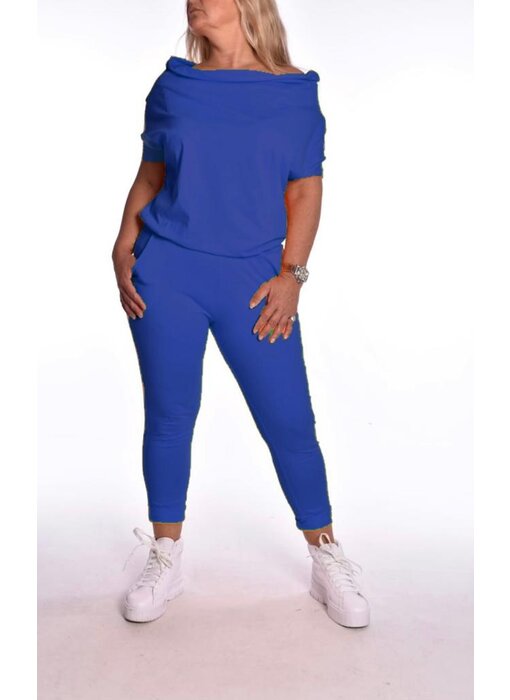 Jumpsuit Lounge - Kobalt blauw