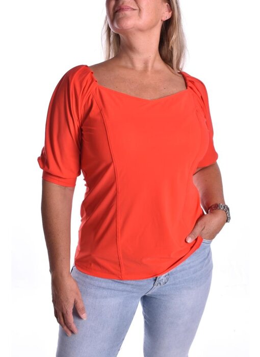 Travel Top Debbie - Oranje Rood