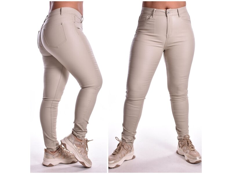 Goodies Leatherlook Broek - Beige