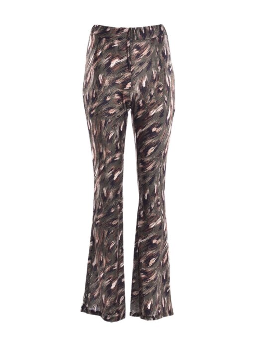 Flared broek Softy - Legergroen