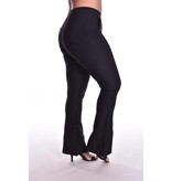 Zwarte Stretch Flared Broek