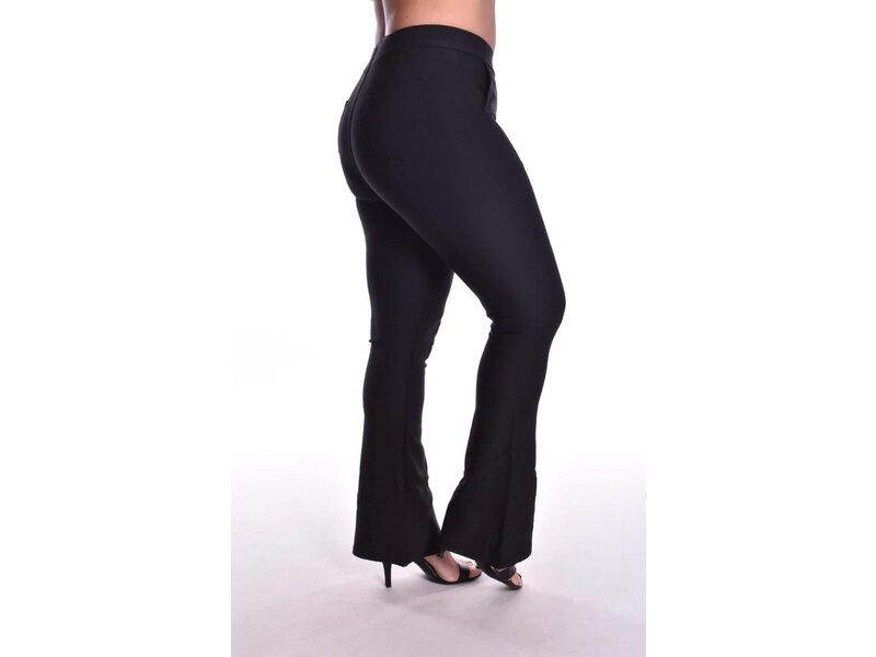 Zwarte Stretch Flared Broek