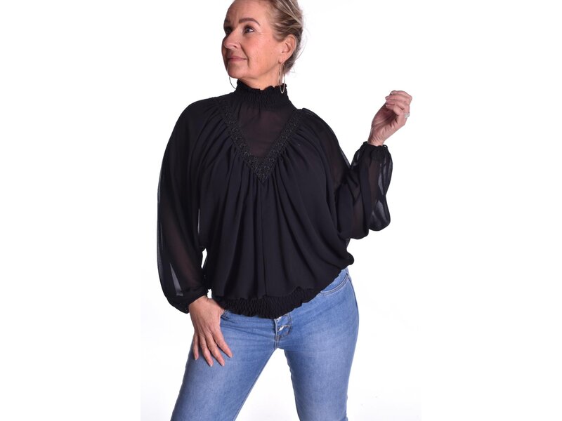 Voile Ballon Top Amber - Zwart