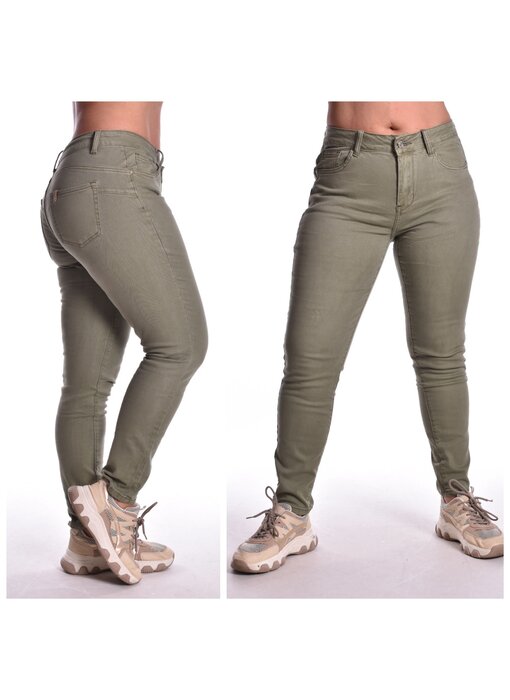 Miss Bonbon Jeans Legergroen