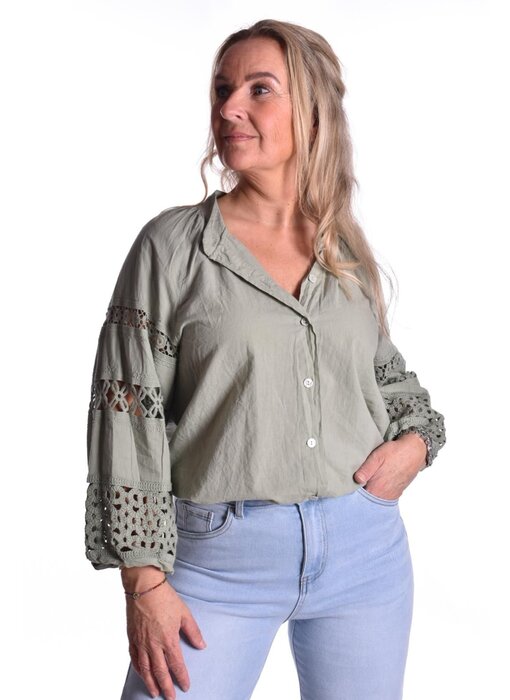 Blouse Jill - Legergroen