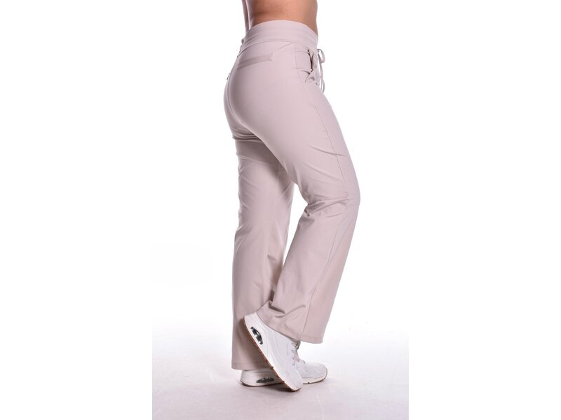 Luxe Travelstof Broek Mi Amore - Beige