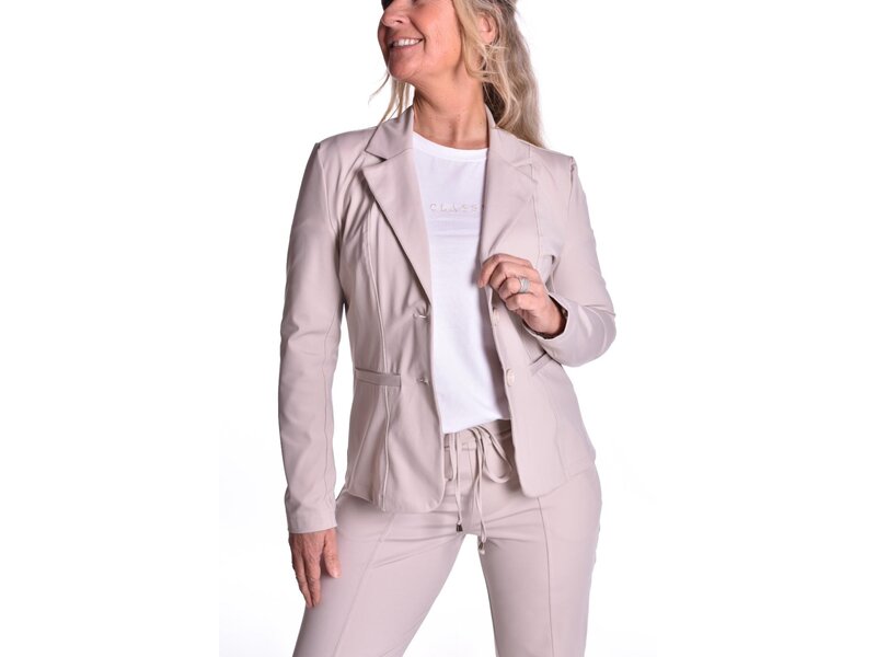 Luxe Travelstof Blazer Mi Amore - Beige