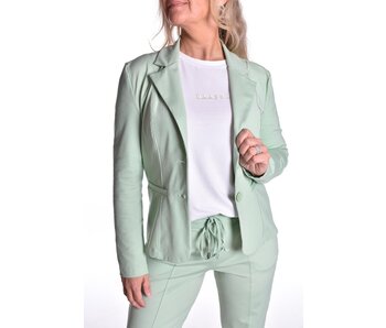 Luxe Travelstof Blazer Mi Amore  - Lindegroen