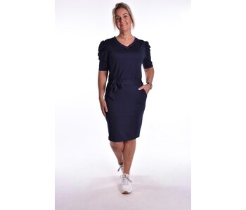 Jurk Luxe Travelstof - Donkerblauw