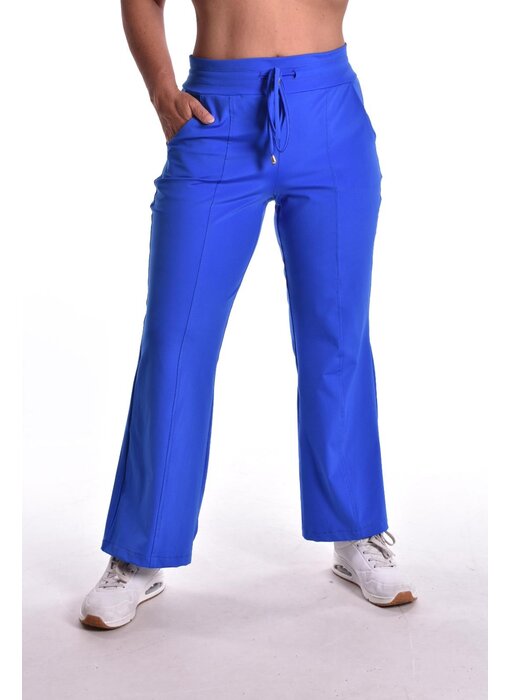 Luxe Travelstof Broek Mi Amore 2.0  - Kobaltblauw