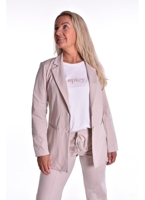 Luxe Travelstof Blazer Mi Amore 2.0 - Beige