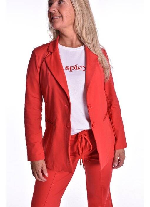 Luxe Travelstof Blazer Mi Amore 2.0 - Rood