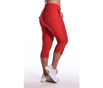 Luxe travelstof Capri broek - Rood