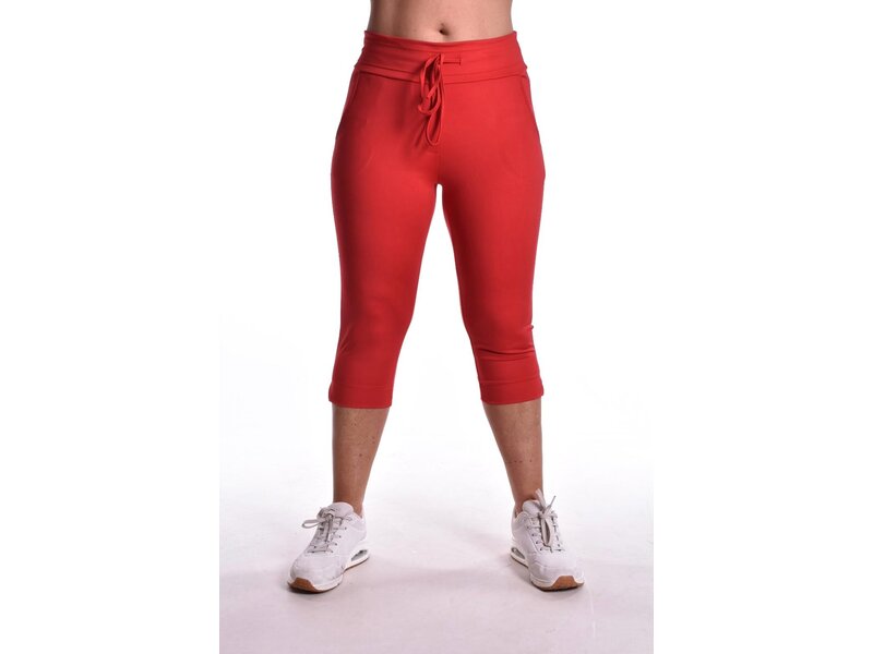 Luxe travelstof Capri broek - Rood