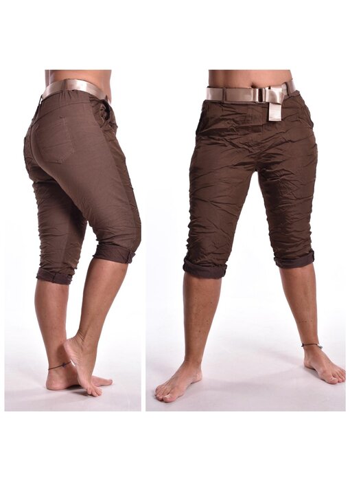 Capri Satin and Belt - Koffie