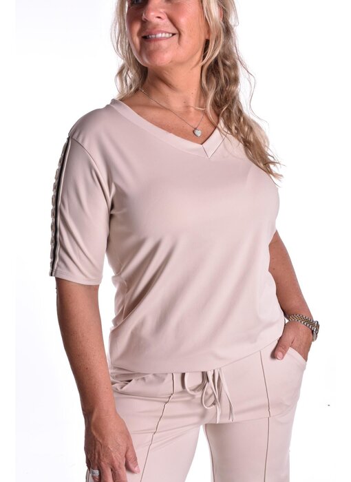 Luxe travel top Bies - Beige