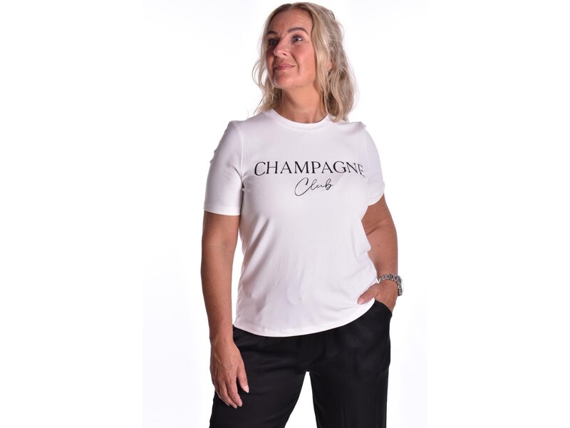 T-shirt Champagne Club -  Zwart met gouden tekst