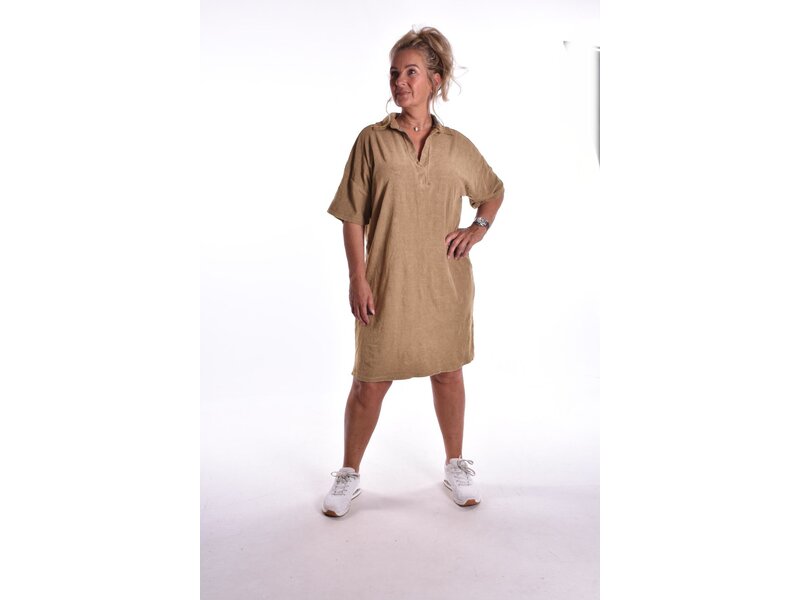 Badstof Jurk - Licht Camel