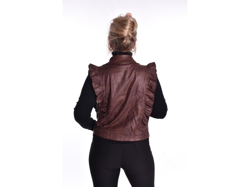 Biker Gilet Tess - Choco