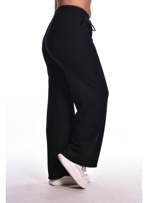 Broek Stretch Rib - Zwart