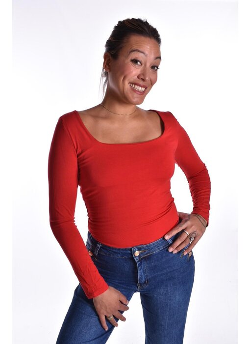 Top Basic Square - Rood