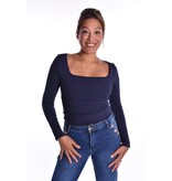 Top Basic Square - Donkerblauw
