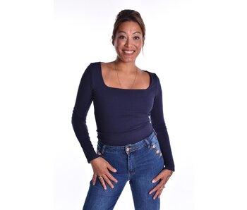 Top Basic Square - Donkerblauw