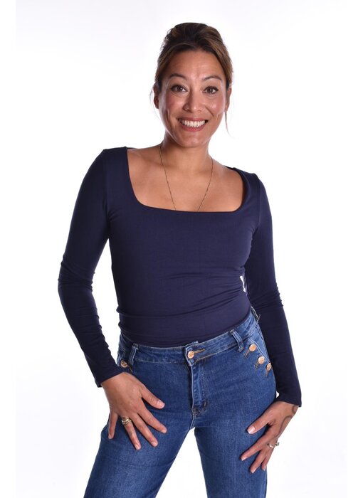 Top Basic Square - Donkerblauw