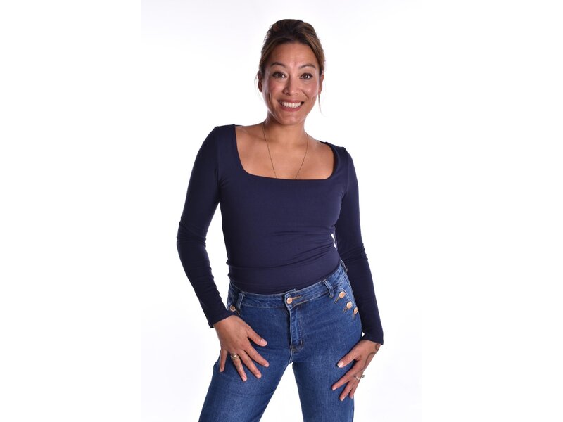 Top Basic Square - Donkerblauw