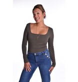 Top Basic Square - Legergroen