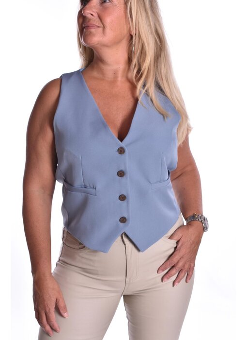 Gilet She's a Lady - Oud ijsblauw